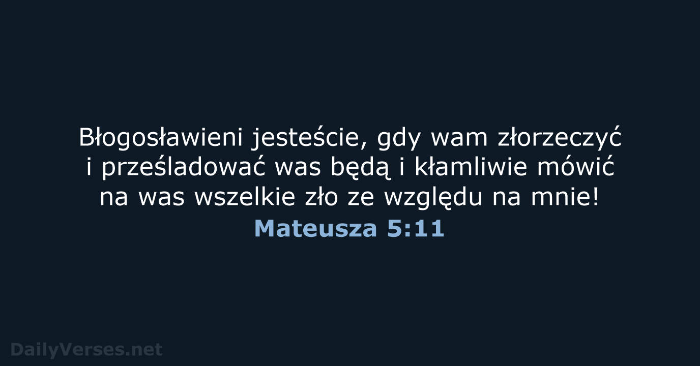 Mateusza 5:11 - BW1975