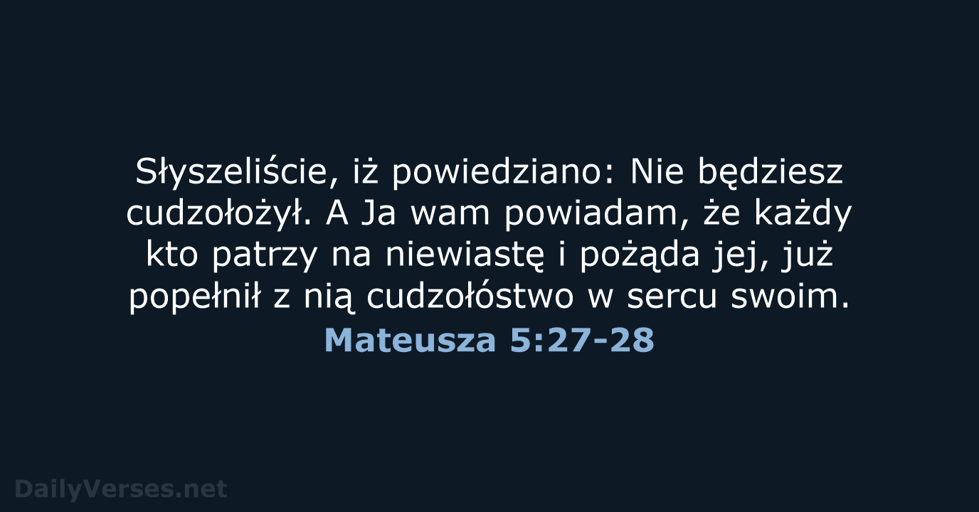 Mateusza 5:27-28 - BW1975