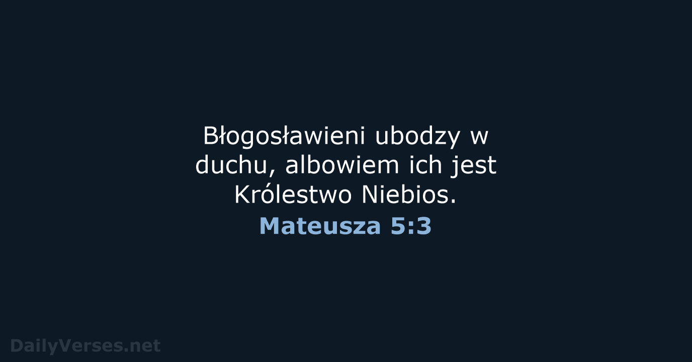 Mateusza 5:3 - BW1975