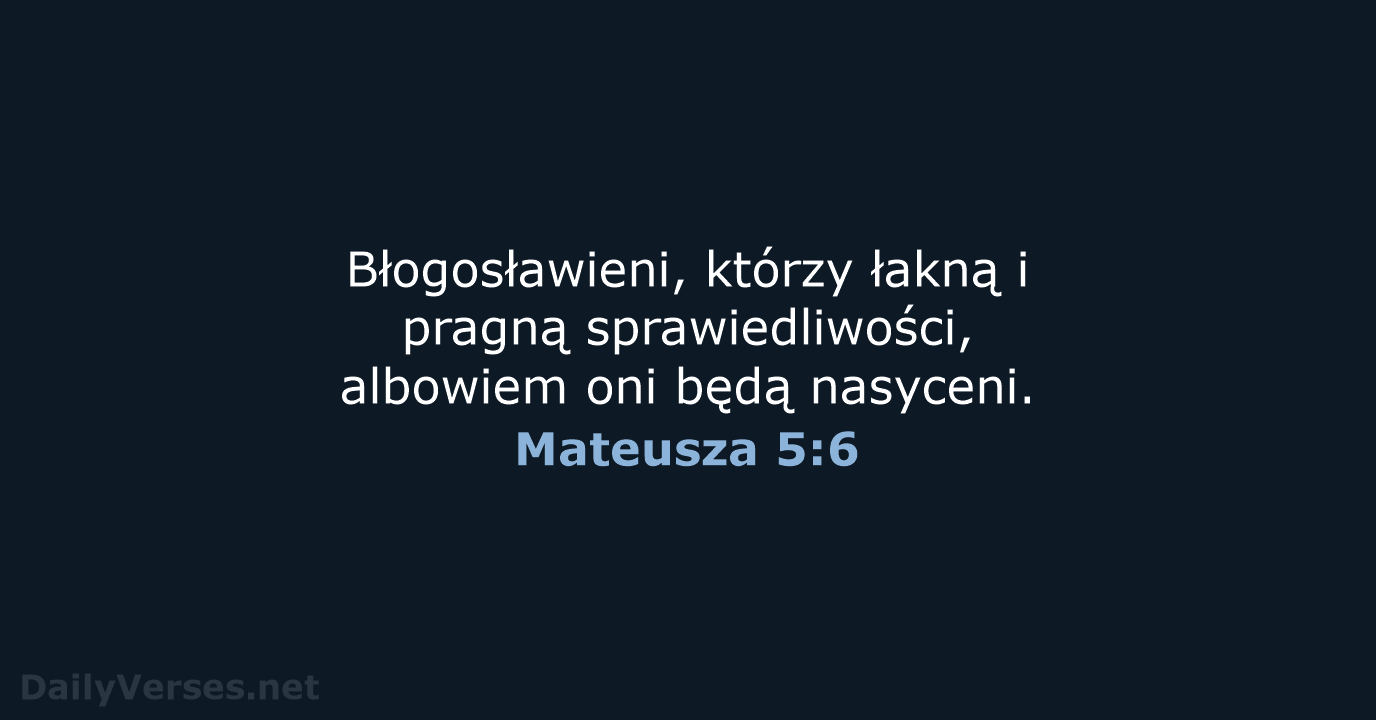 Mateusza 5:6 - BW1975