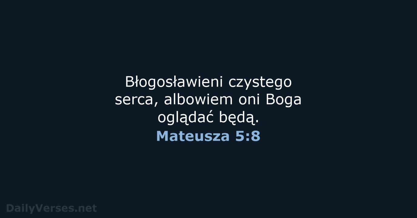 Mateusza 5:8 - BW1975