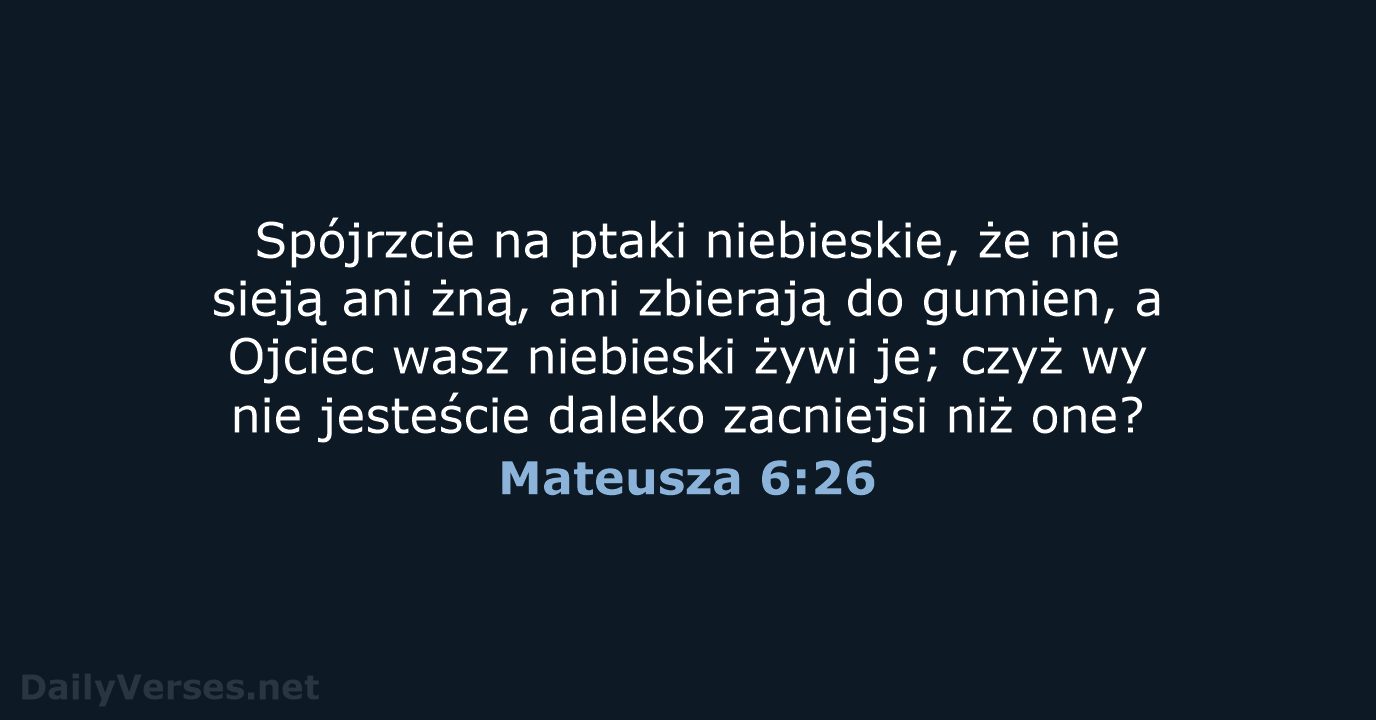 Mateusza 6:26 - BW1975