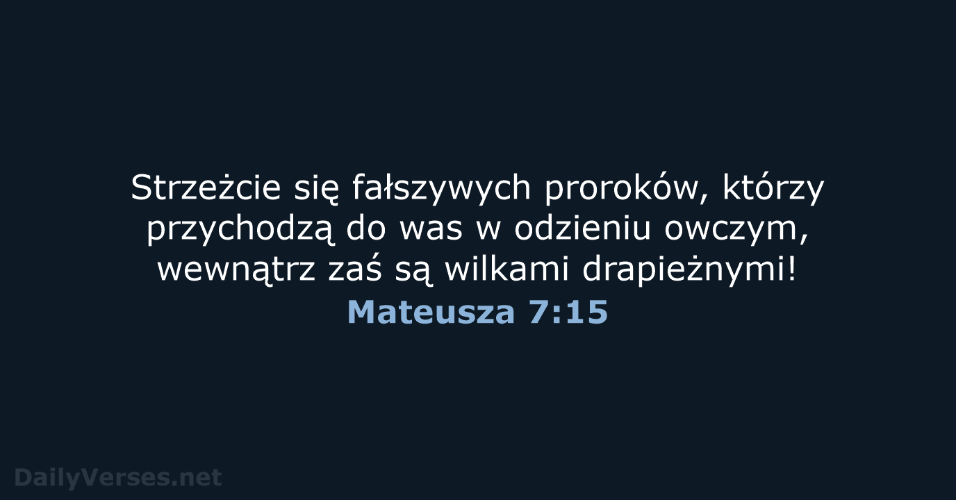 Mateusza 7:15 - BW1975