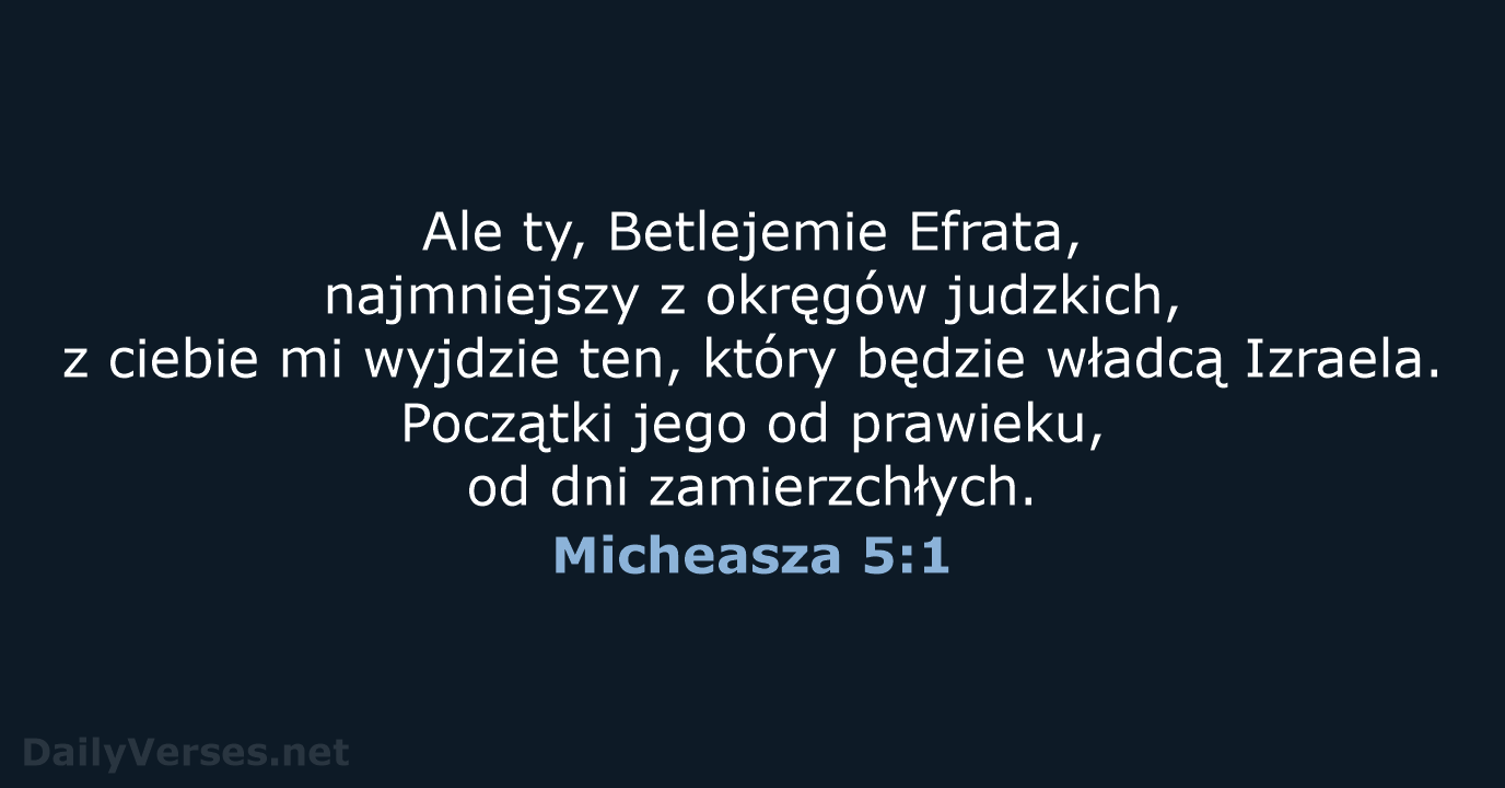 Micheasza 5:1 - BW1975