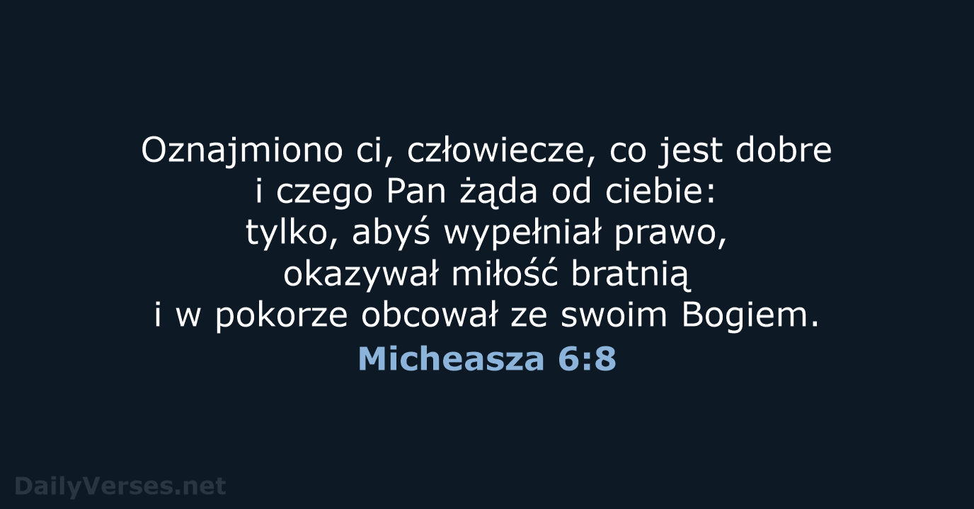 Micheasza 6:8 - BW1975