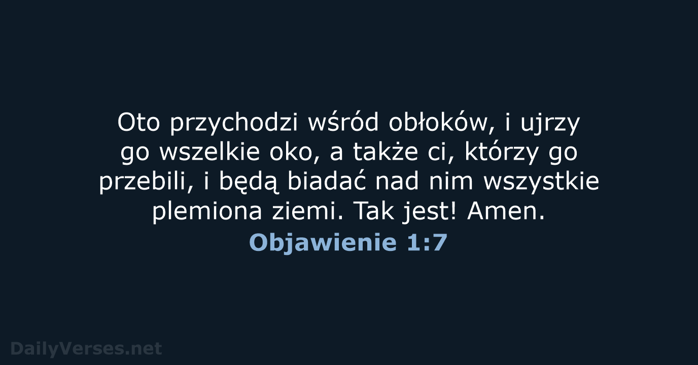 Objawienie 1:7 - BW1975