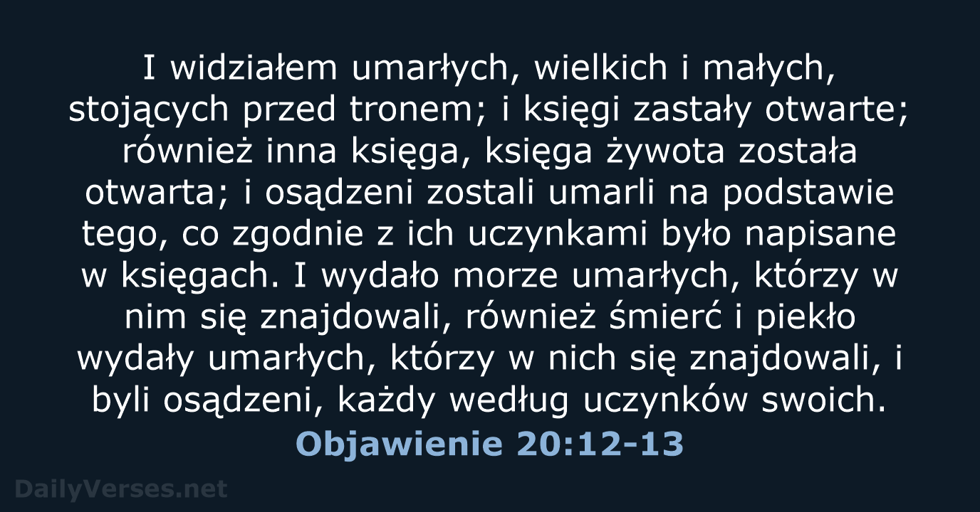 Objawienie 20:12-13 - BW1975