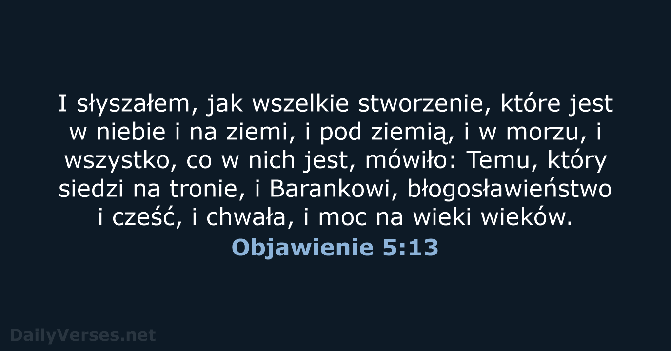 Objawienie 5:13 - BW1975