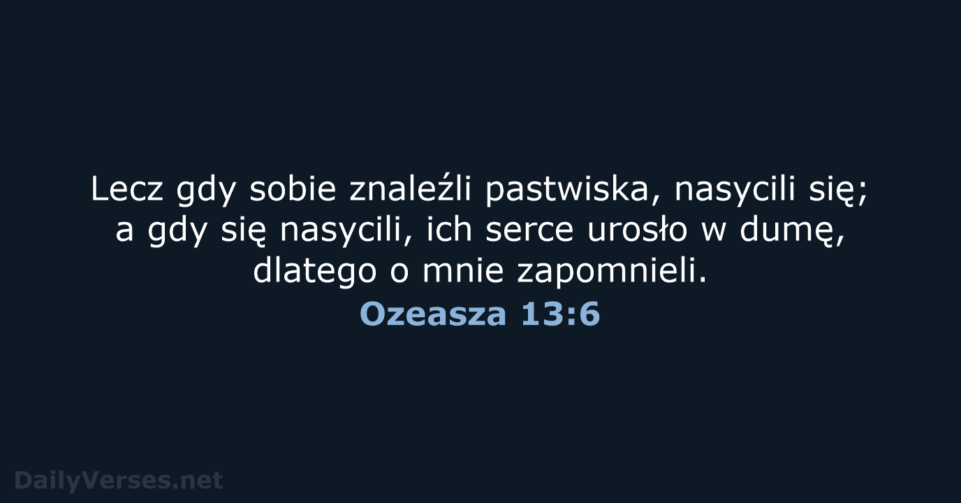 Ozeasza 13:6 - BW1975