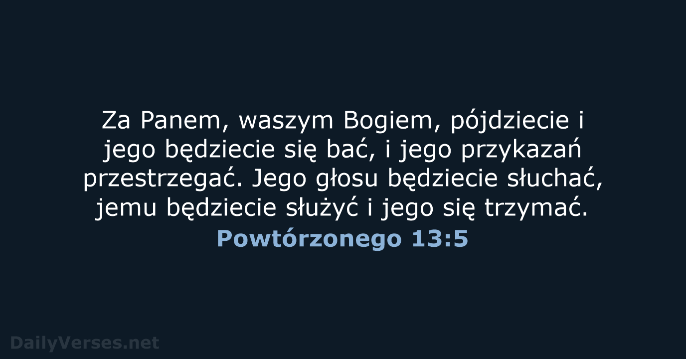 Powtórzonego 13:5 - BW1975