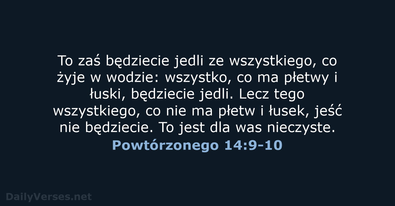 Powtórzonego 14:9-10 - BW1975