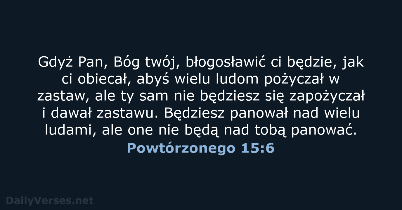 Powtórzonego 15:6 - BW1975