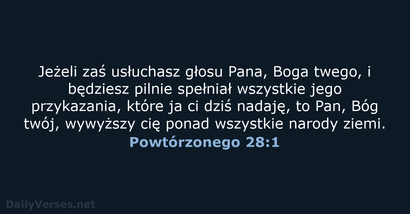 Powtórzonego 28:1 - BW1975