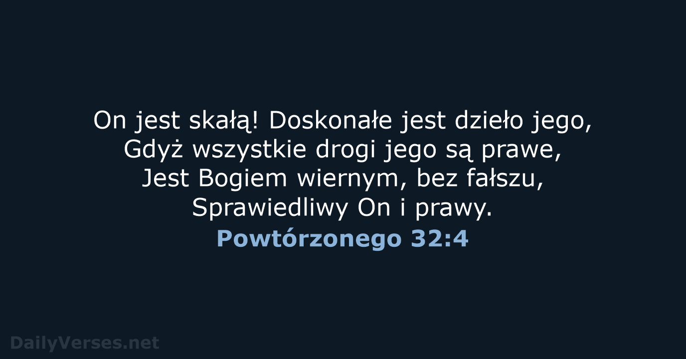 Powtórzonego 32:4 - BW1975