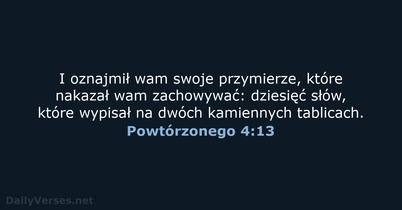 Powtórzonego 4:13 - BW1975