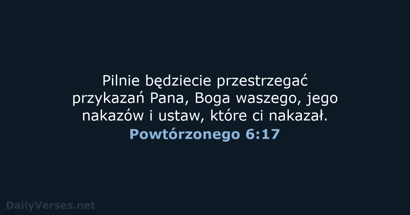 Powtórzonego 6:17 - BW1975