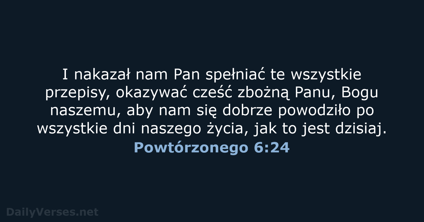 Powtórzonego 6:24 - BW1975