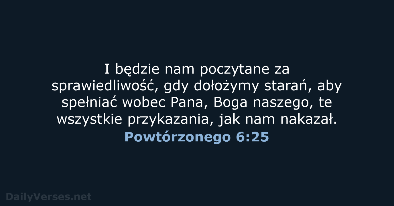 Powtórzonego 6:25 - BW1975