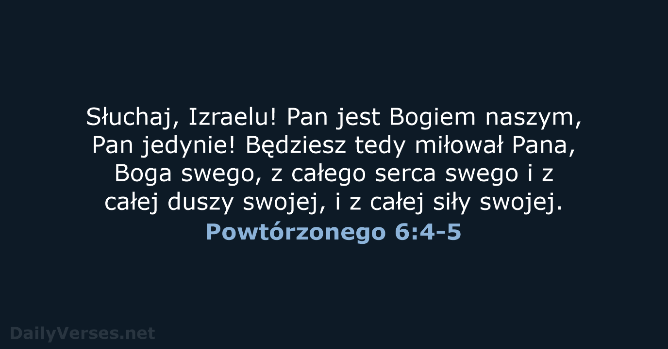 Powtórzonego 6:4-5 - BW1975