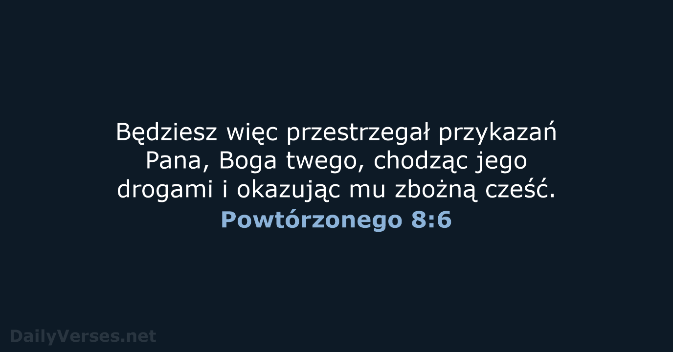 Powtórzonego 8:6 - BW1975