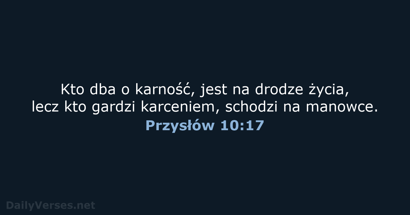 Przysłów 10:17 - BW1975