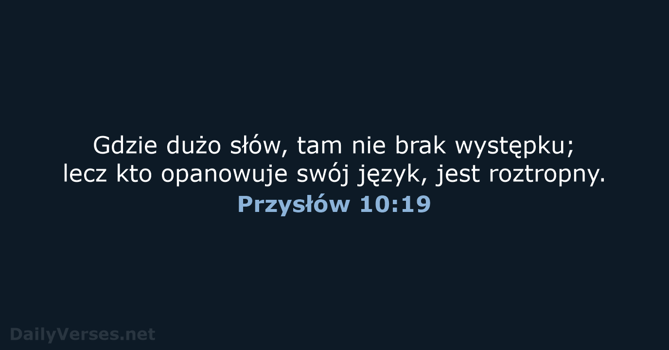 Przysłów 10:19 - BW1975