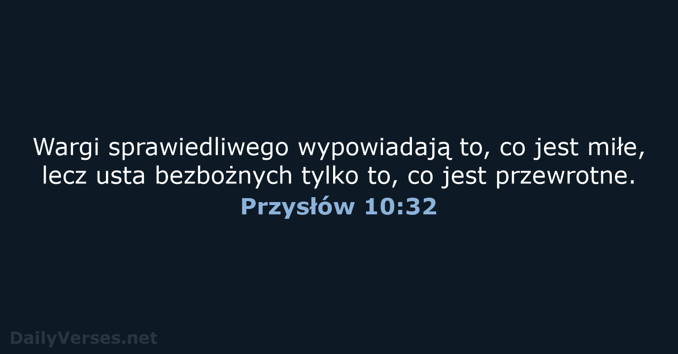 Przysłów 10:32 - BW1975