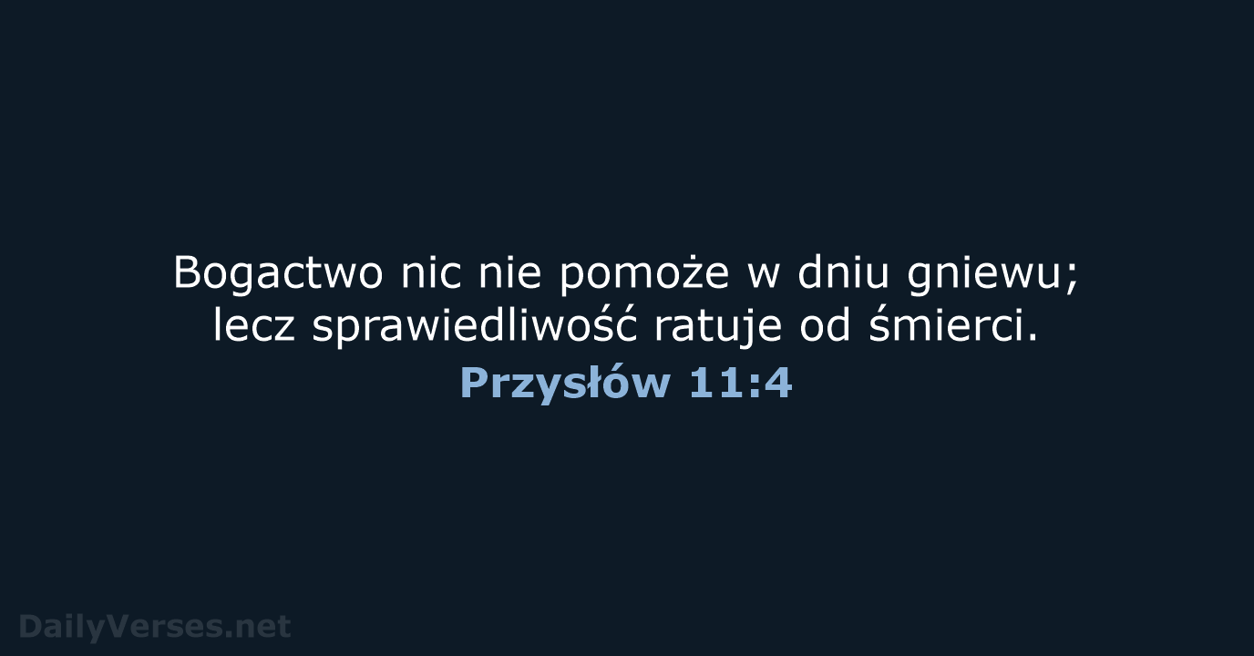 Przysłów 11:4 - BW1975