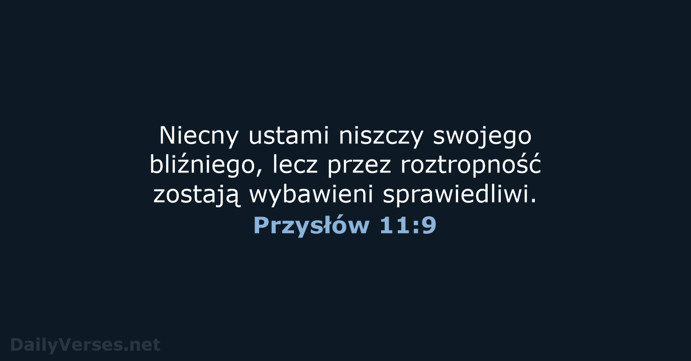 Przysłów 11:9 - BW1975