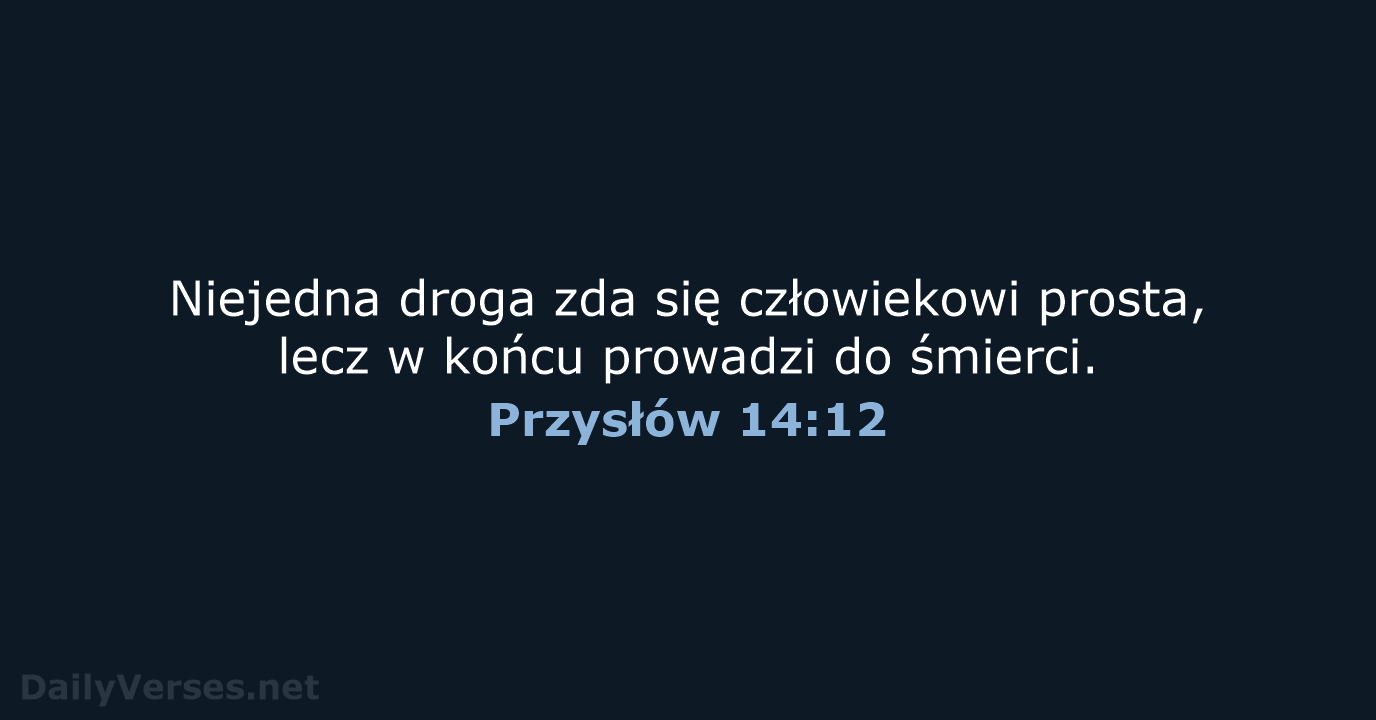 Przysłów 14:12 - BW1975