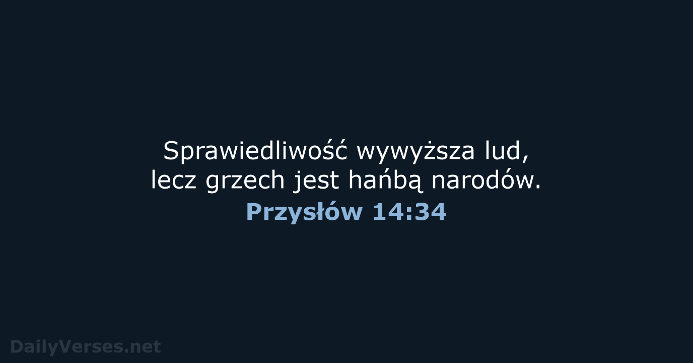 Przysłów 14:34 - BW1975