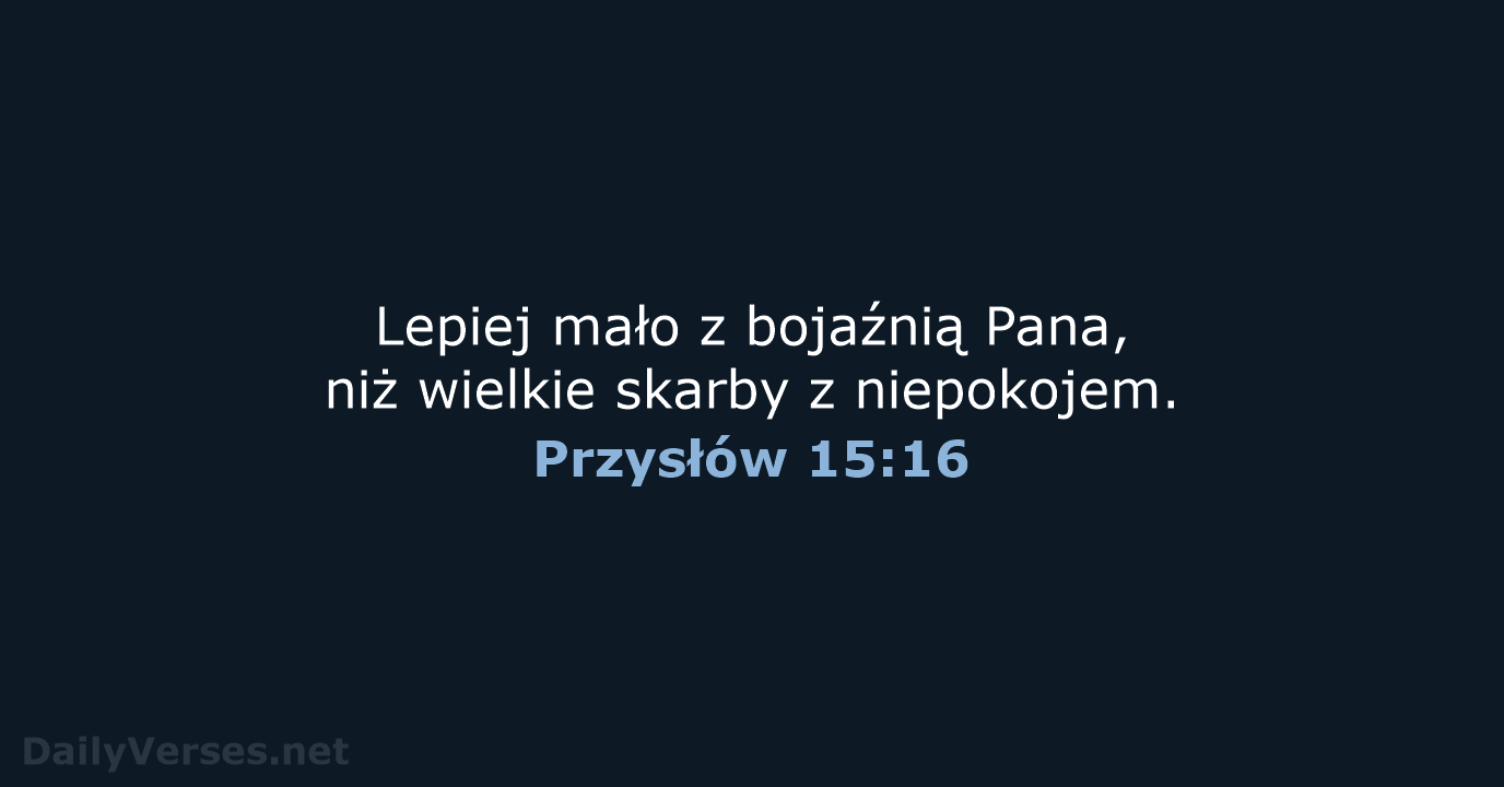 Przysłów 15:16 - BW1975