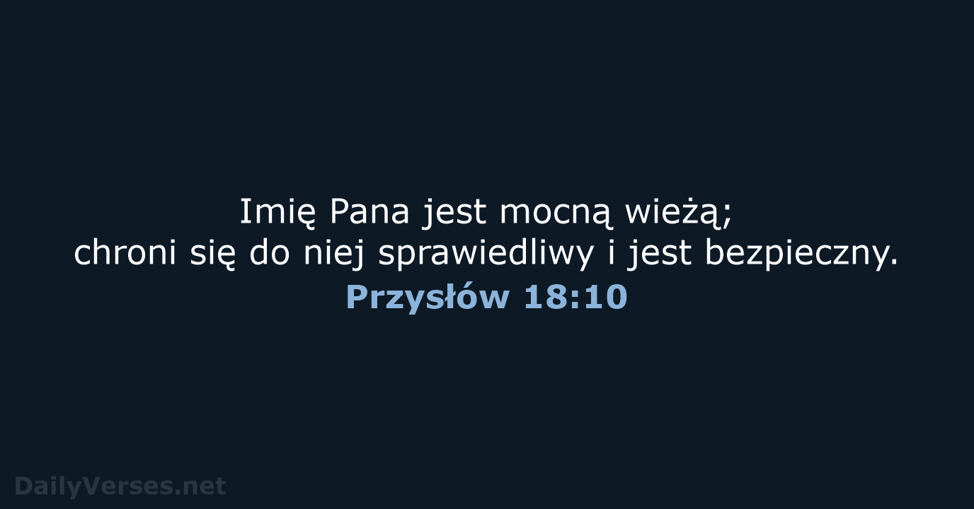 Przysłów 18:10 - BW1975