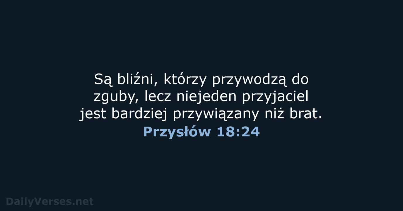 Przysłów 18:24 - BW1975