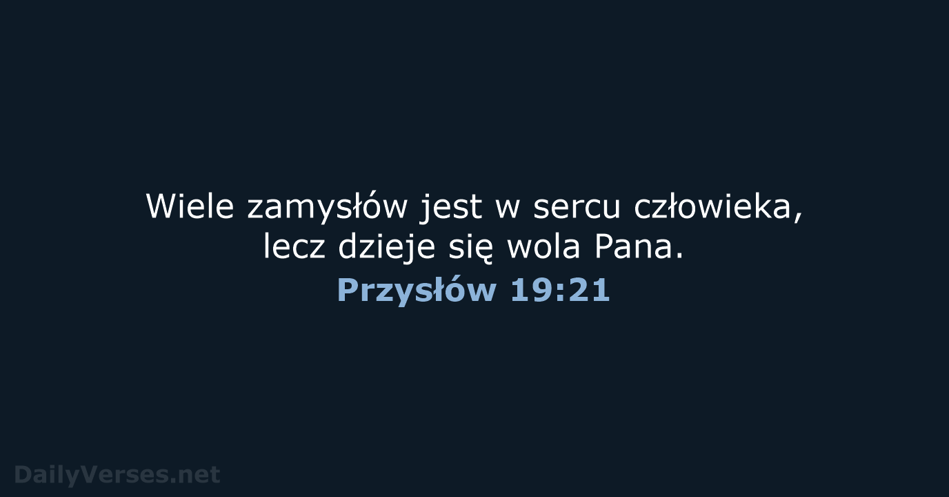 Przysłów 19:21 - BW1975