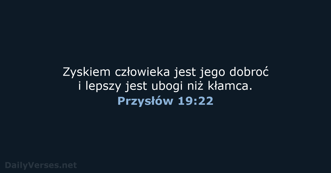 Przysłów 19:22 - BW1975