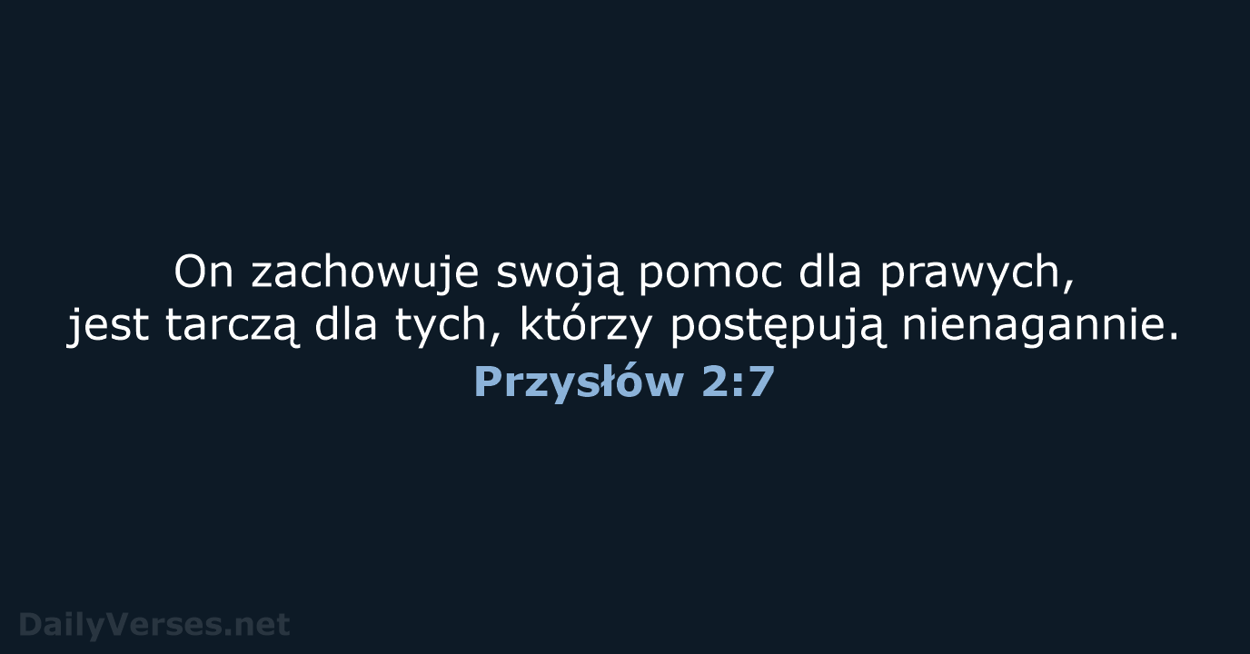 Przysłów 2:7 - BW1975