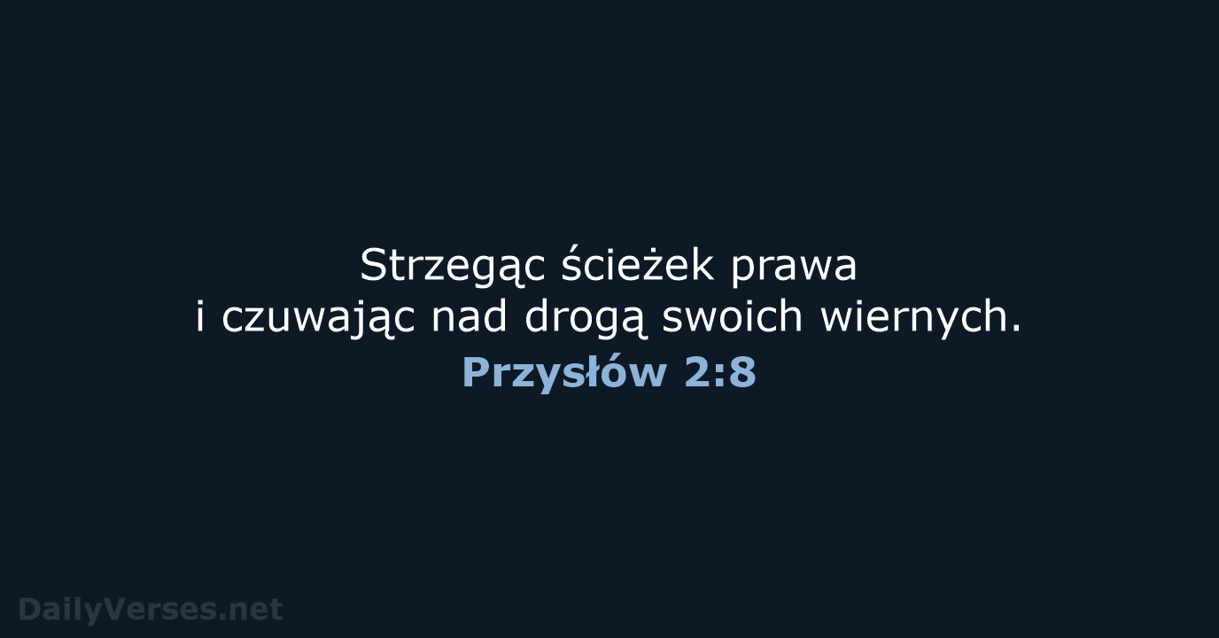 Przysłów 2:8 - BW1975