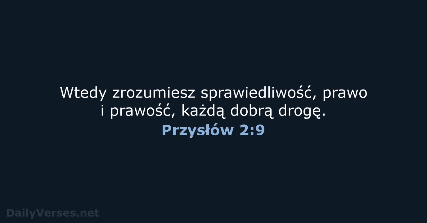 Przysłów 2:9 - BW1975