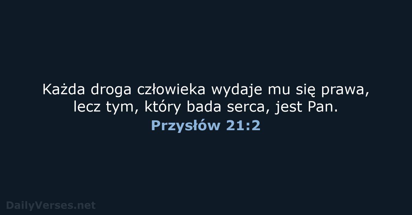 Przysłów 21:2 - BW1975