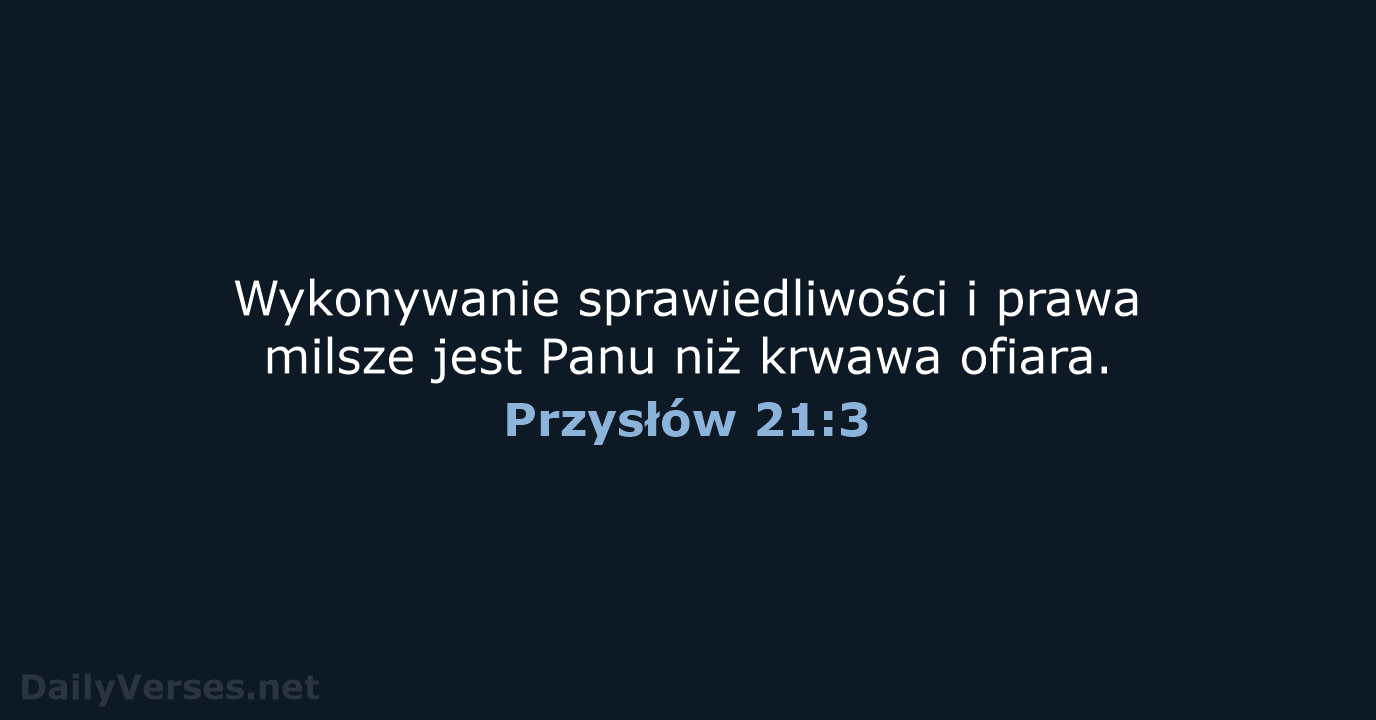 Przysłów 21:3 - BW1975