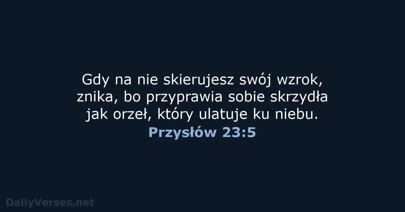 Przysłów 23:5 - BW1975