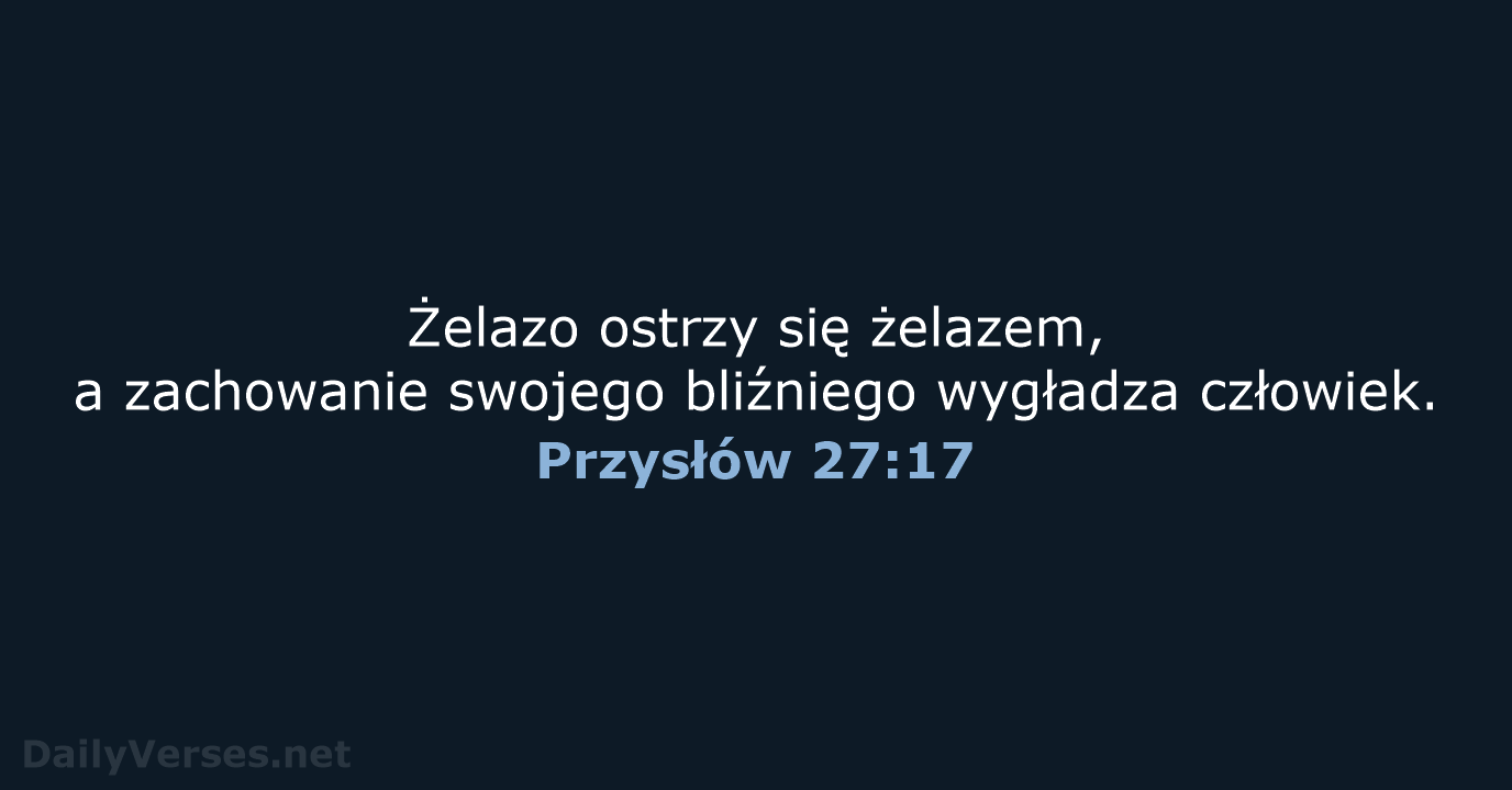 Przysłów 27:17 - BW1975