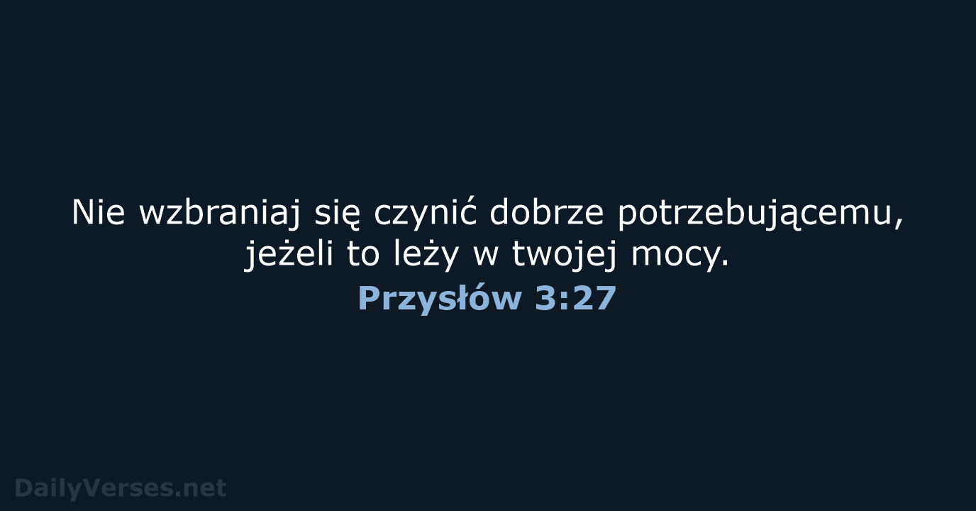 Przysłów 3:27 - BW1975