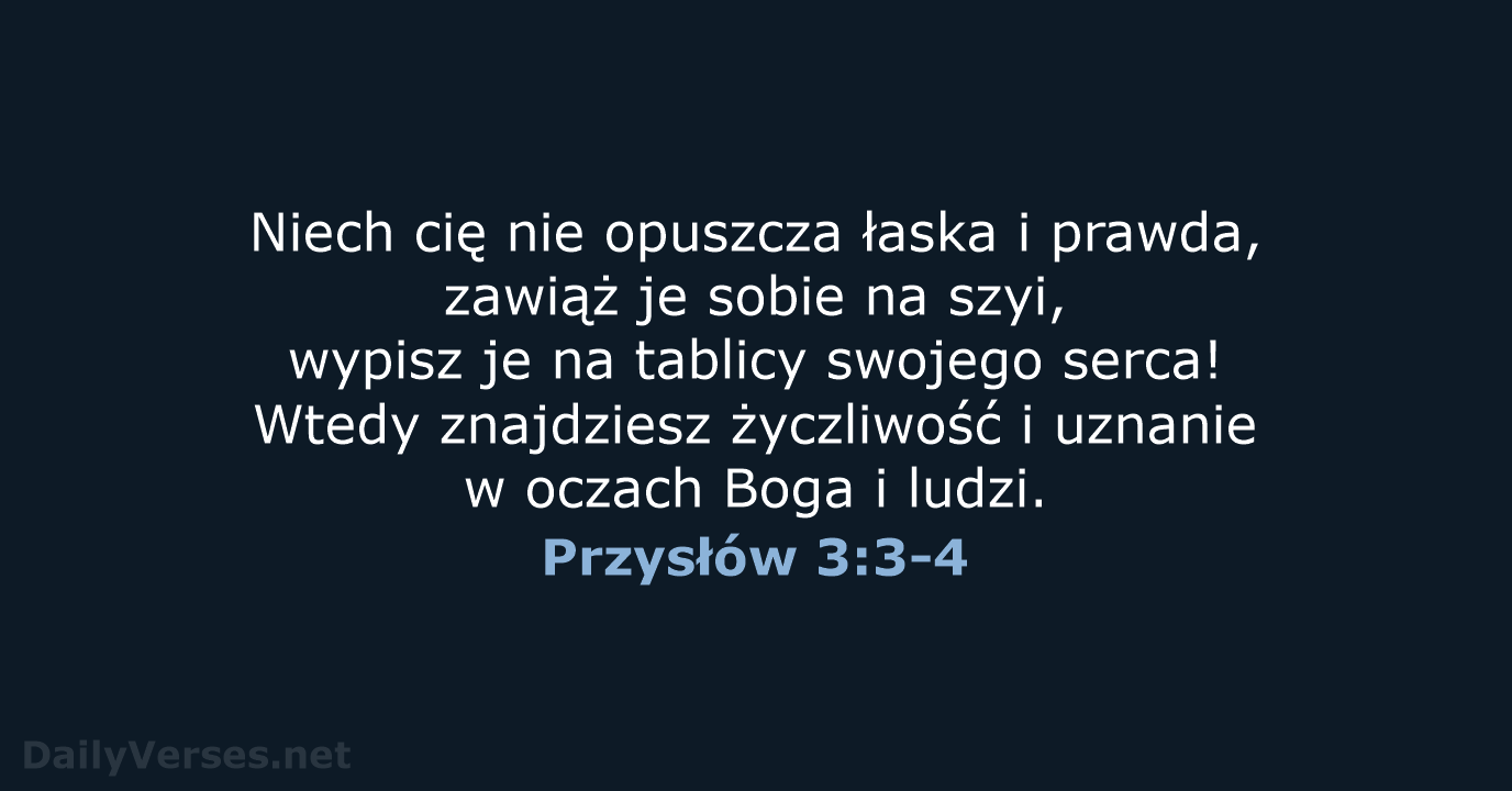 Przysłów 3:3-4 - BW1975