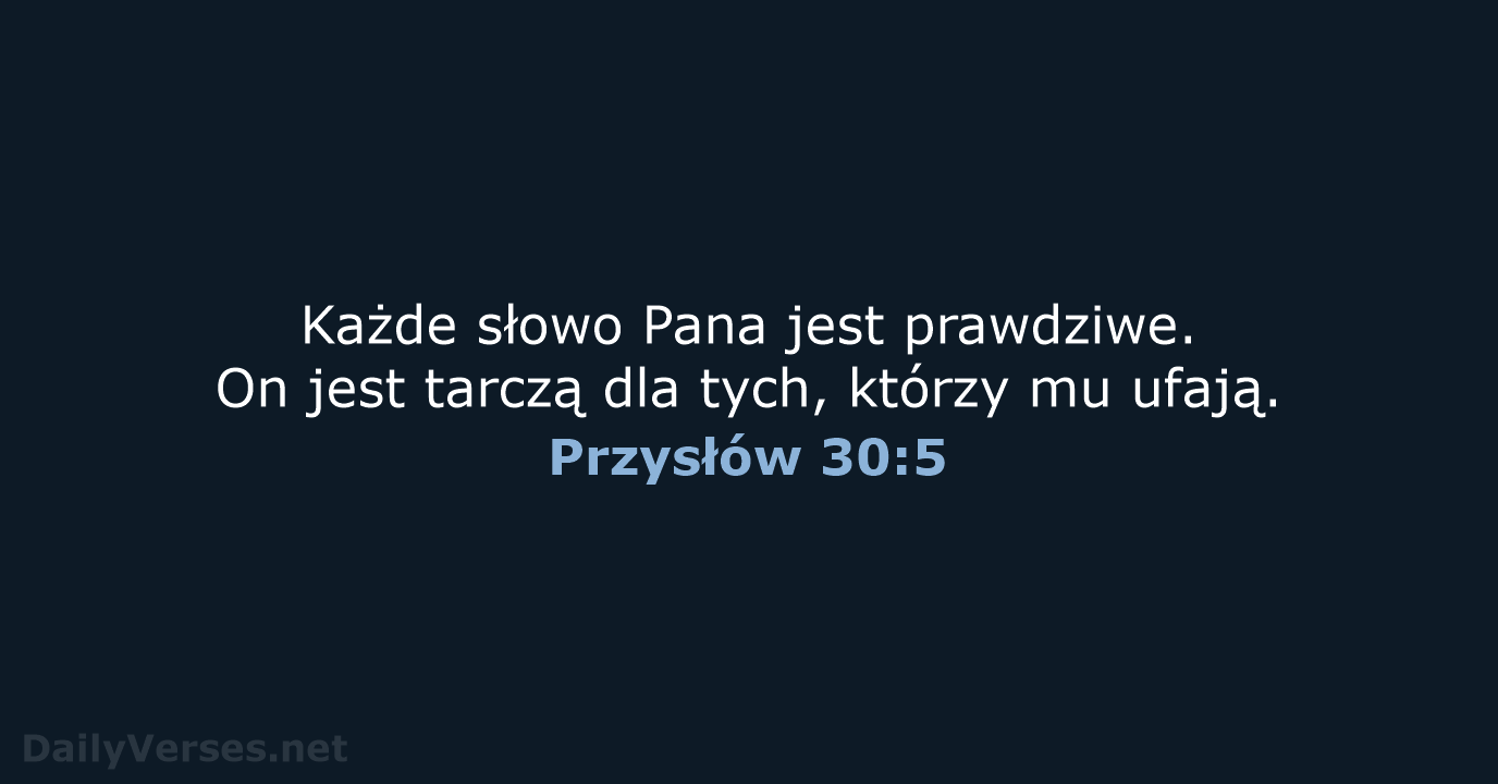 Przysłów 30:5 - BW1975