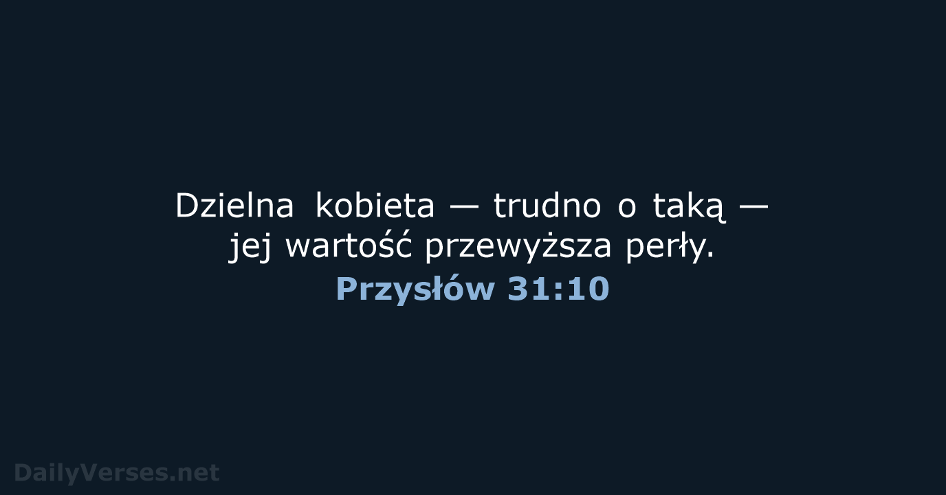 Przysłów 31:10 - BW1975