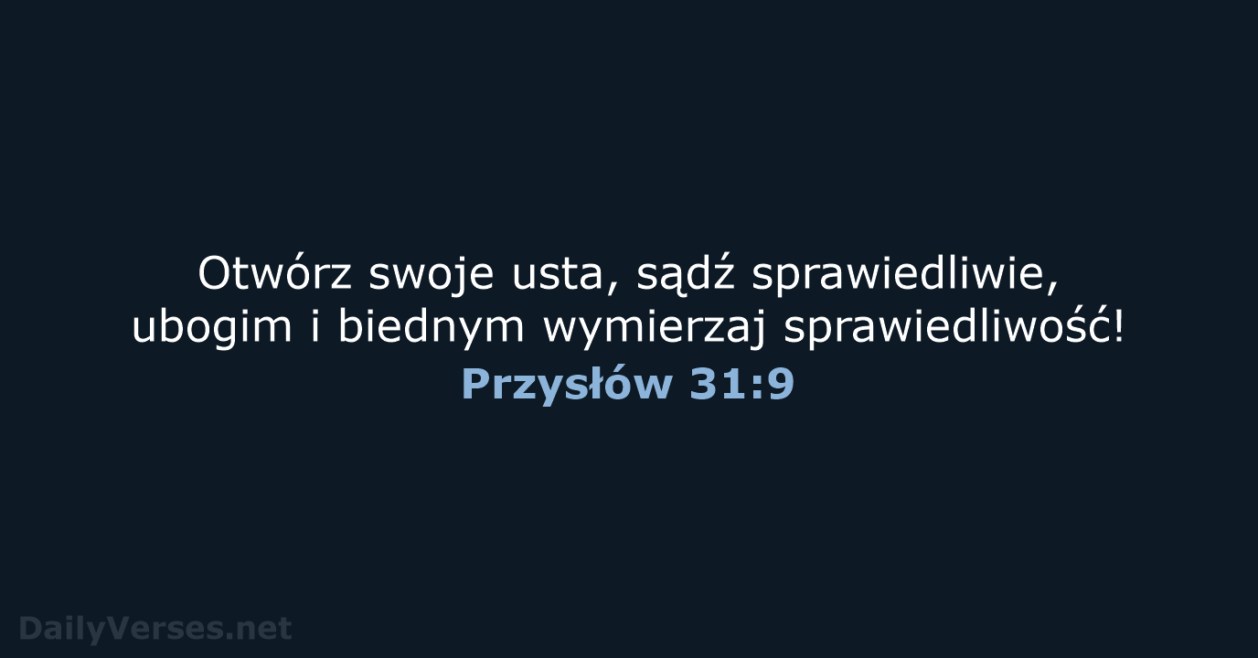 Przysłów 31:9 - BW1975