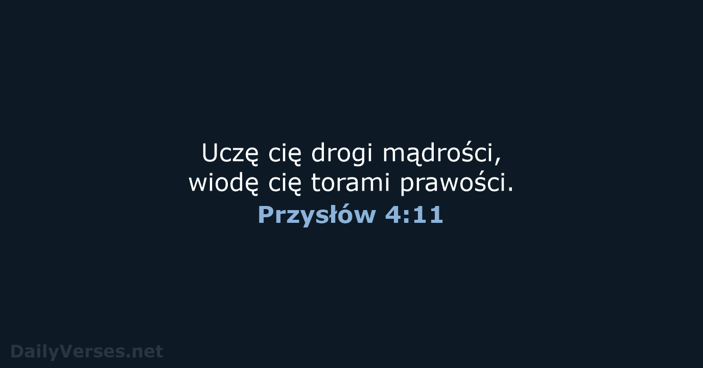 Przysłów 4:11 - BW1975