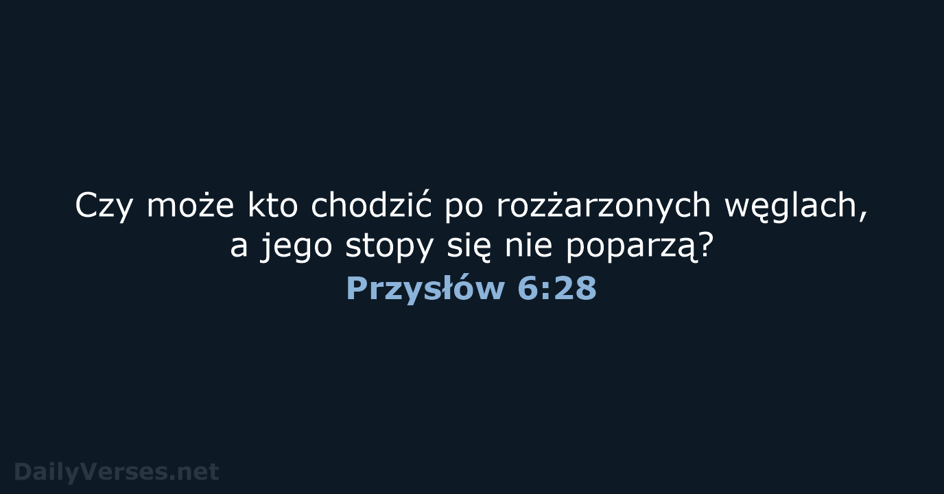 Przysłów 6:28 - BW1975